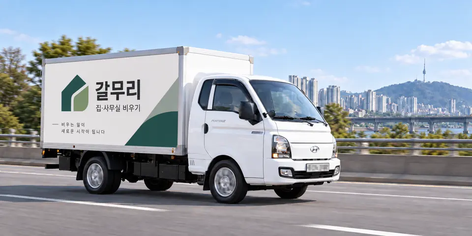 갈무리 작업 차량을 그린 그림, 양평읍 유품정리